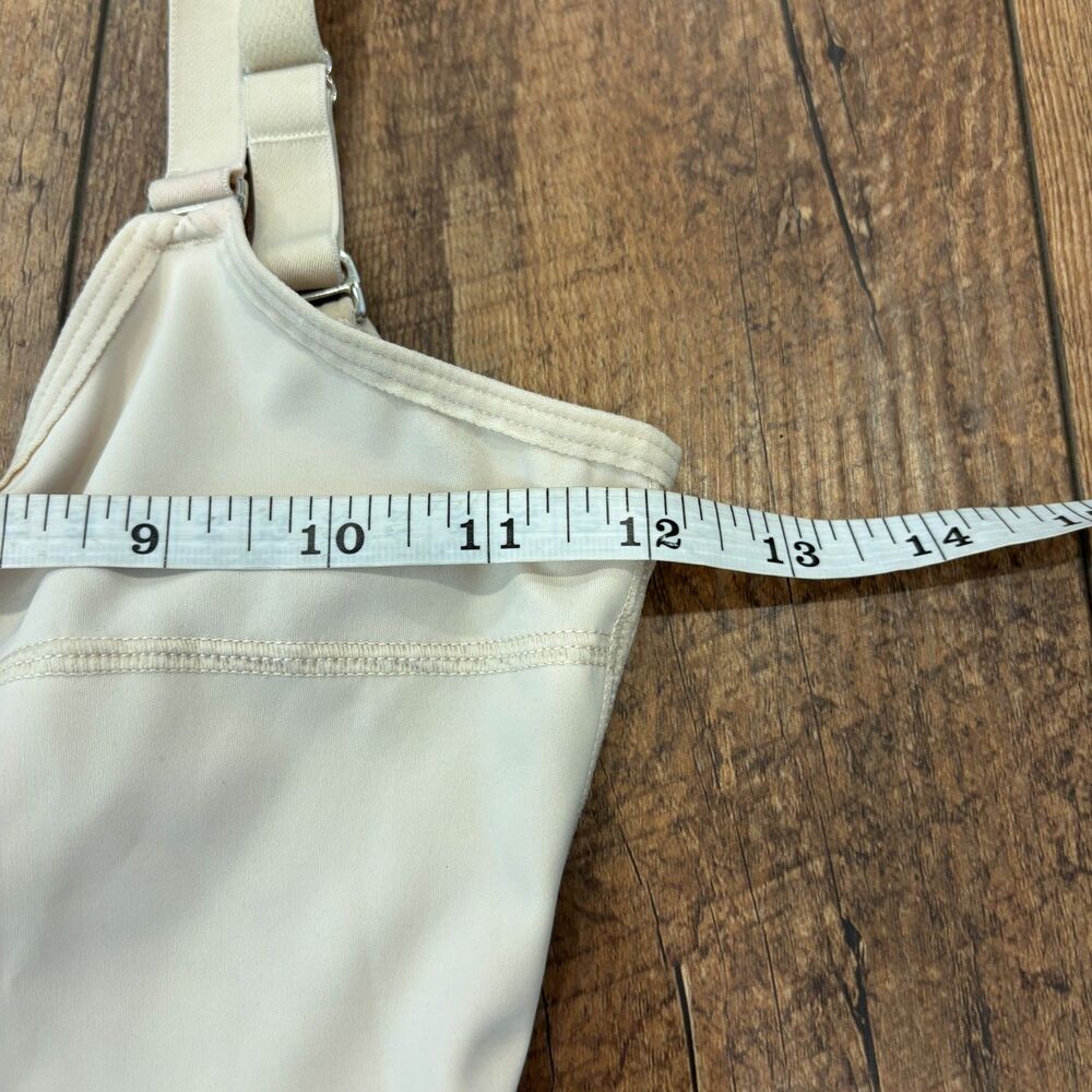 SHAPERX Seamless Open-Bust Tummy Control Thong Bodysuit Women's XS Beige $50 - Picture 10 of 12